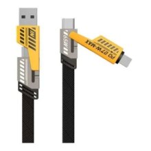 کابل تبدیل USB/USB-C به لایتنینگ/USB-C اچ تی ام مدل 4in1 طول 1 متر