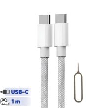 کابل USB-C آیرون ایکس مدل IPHONE16MAXPRO طول 1 متر به همراه سوزن سیم کارت